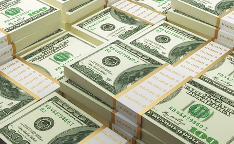 Stacks of dollars